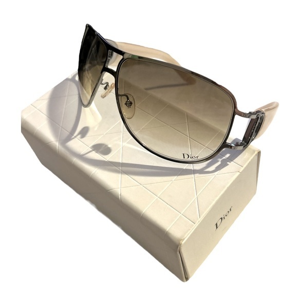 Dior Accessories - Authentic Vintage Dior Silver and Tan lenses Sunglasses